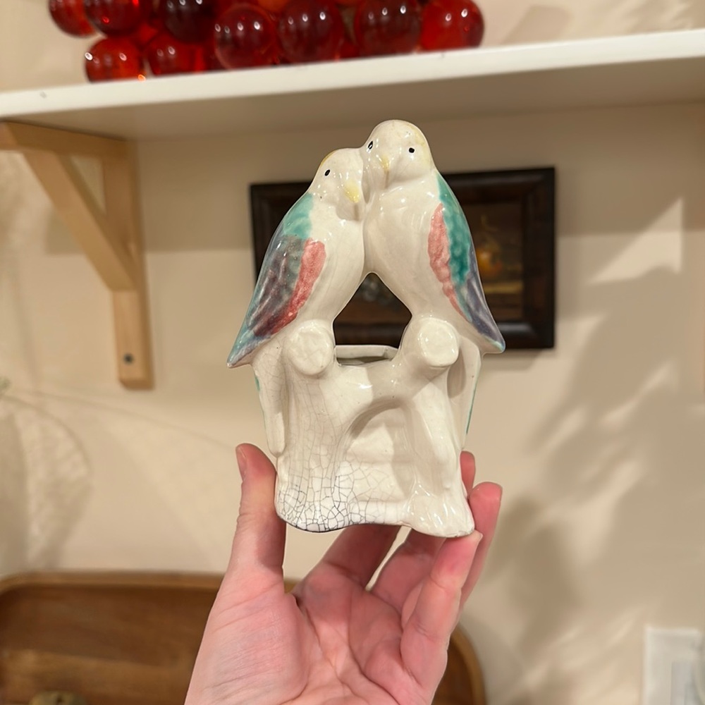🕊️ Vintage Morton Pottery Love Birds Planter | Cottagecore Ceramic Vase